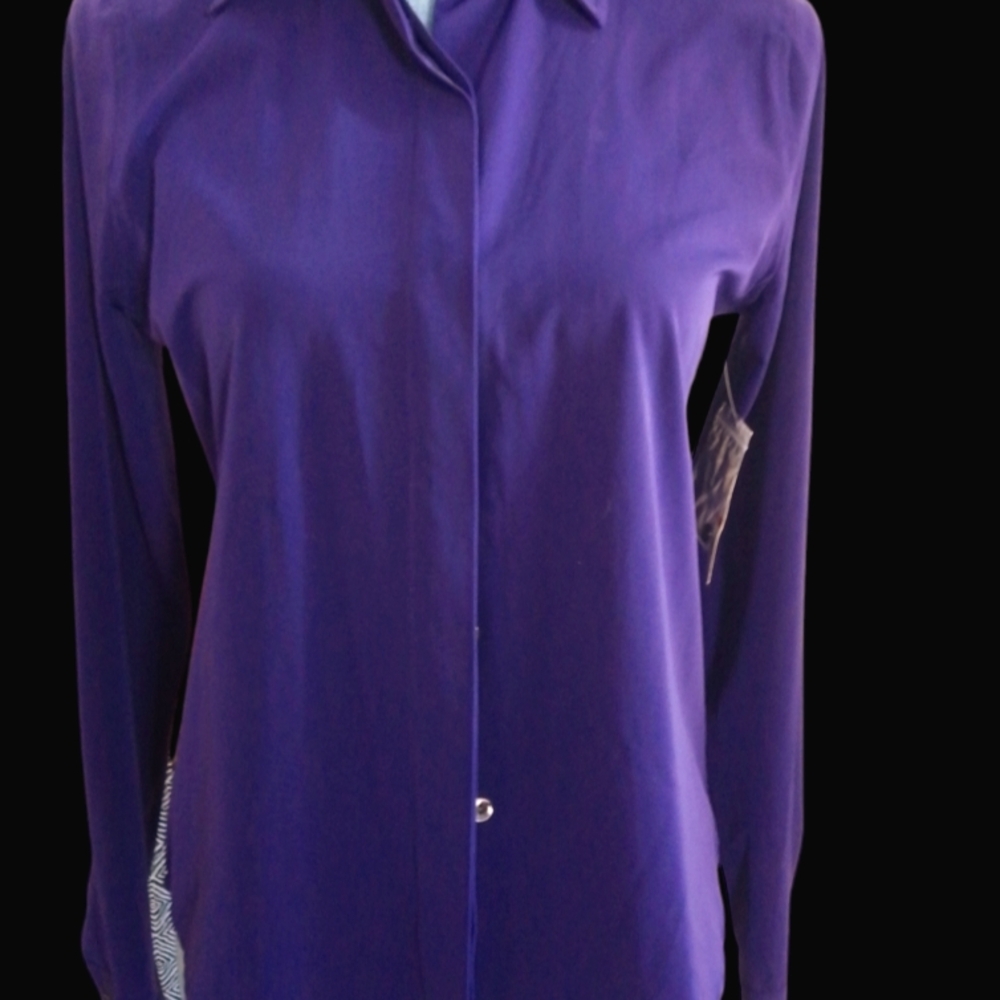 Silky Purple Blouse by Averly. New. XS